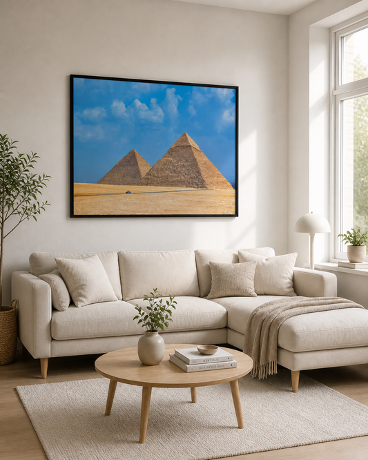 Pyramiden i Egypten, med träram